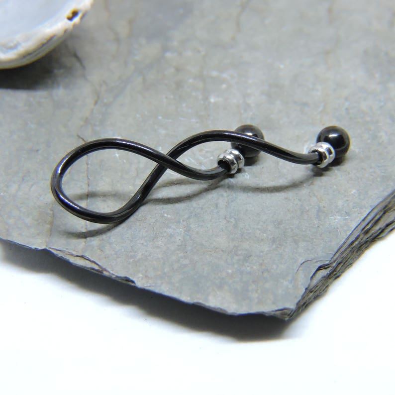 Industrial Barbell Spiral Beaded Industrial Piercing Etsy