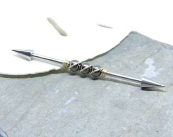 Spiked Industriell Skivstång 16G 14G - 5 Färger - Anpassad Ställningsstång