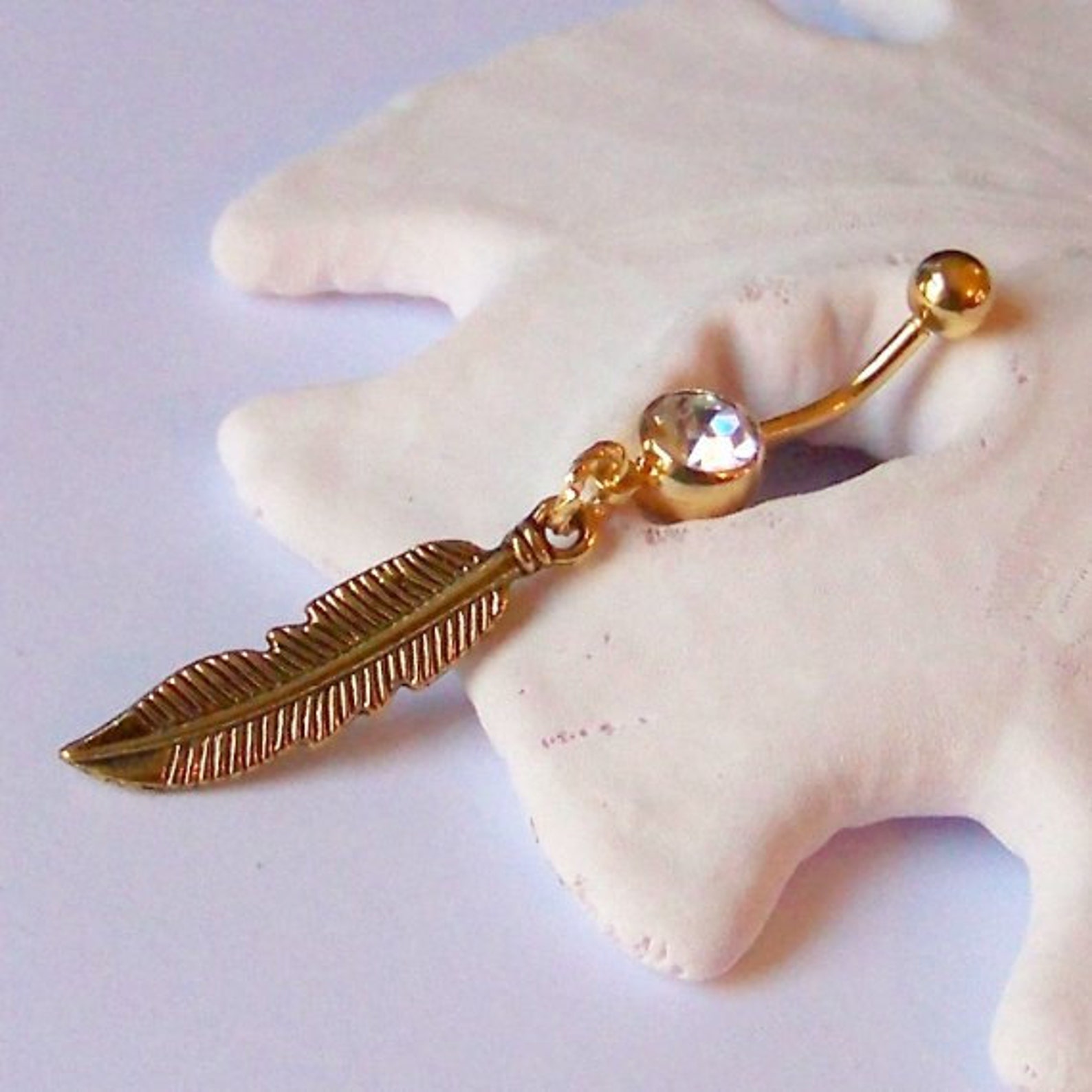 Gold Belly Button Ring Gold Belly Button Jewelry Gold Etsy