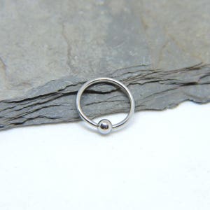 Cartilage Ring Tragus Snug Helix Rook Daith Nose Belly Piercing - Captive Bead Ring - 20G 18G 16G - 14G 1/4" or 5/16" or 3/8" CBR