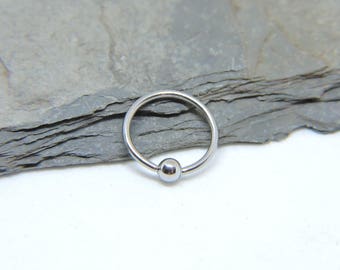 Cartilage Ring Tragus Snug Helix Rook Daith Nose Belly Piercing - Captive Bead Ring - 20G 18G 16G - 14G 1/4" or 5/16" or 3/8" CBR