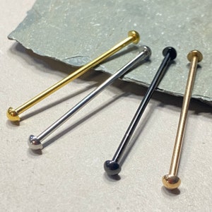 Industrial Barbell Piercing Flat Domed INTERNALLY THREADED 14G 1 1/2” Scaffold Double Pierced Upper Ear Bar - Choose Color