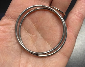 Set of Detachable Tunnel Hoops - Stainless Steel 12G 1.5” 2” 2.5” 3" Ear Weights