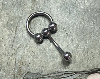 Barra Prince Albert T-Bar 14G 12G 10G 8G PA Apadravya Ampallang Anillo esclavo