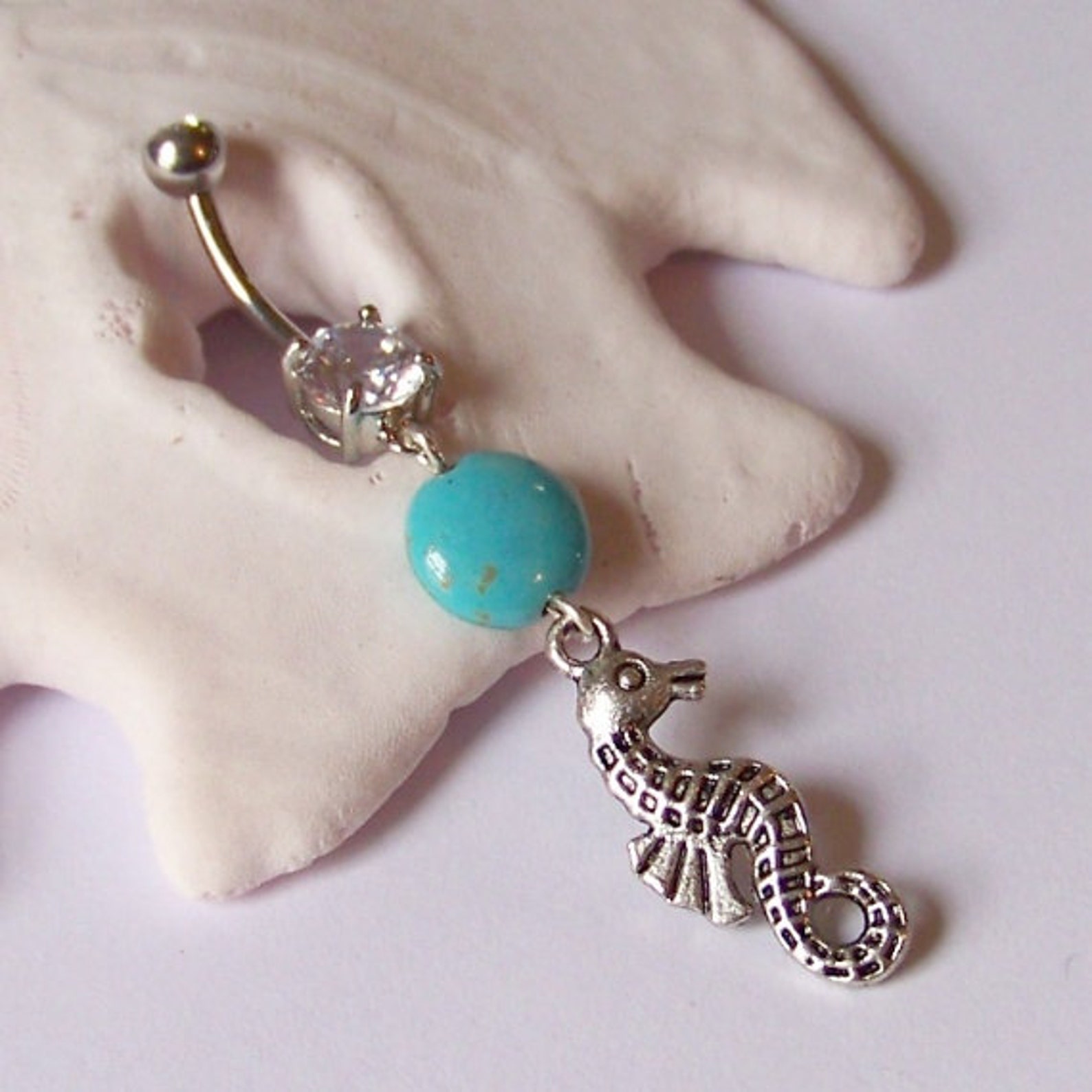 Belly Button Ring Piercing Curved Barbell Navel Piercing Etsy