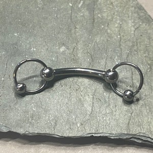 Surgical Steel VCH PA Barbell: Double Ring Body Jewelry (14G-10G)