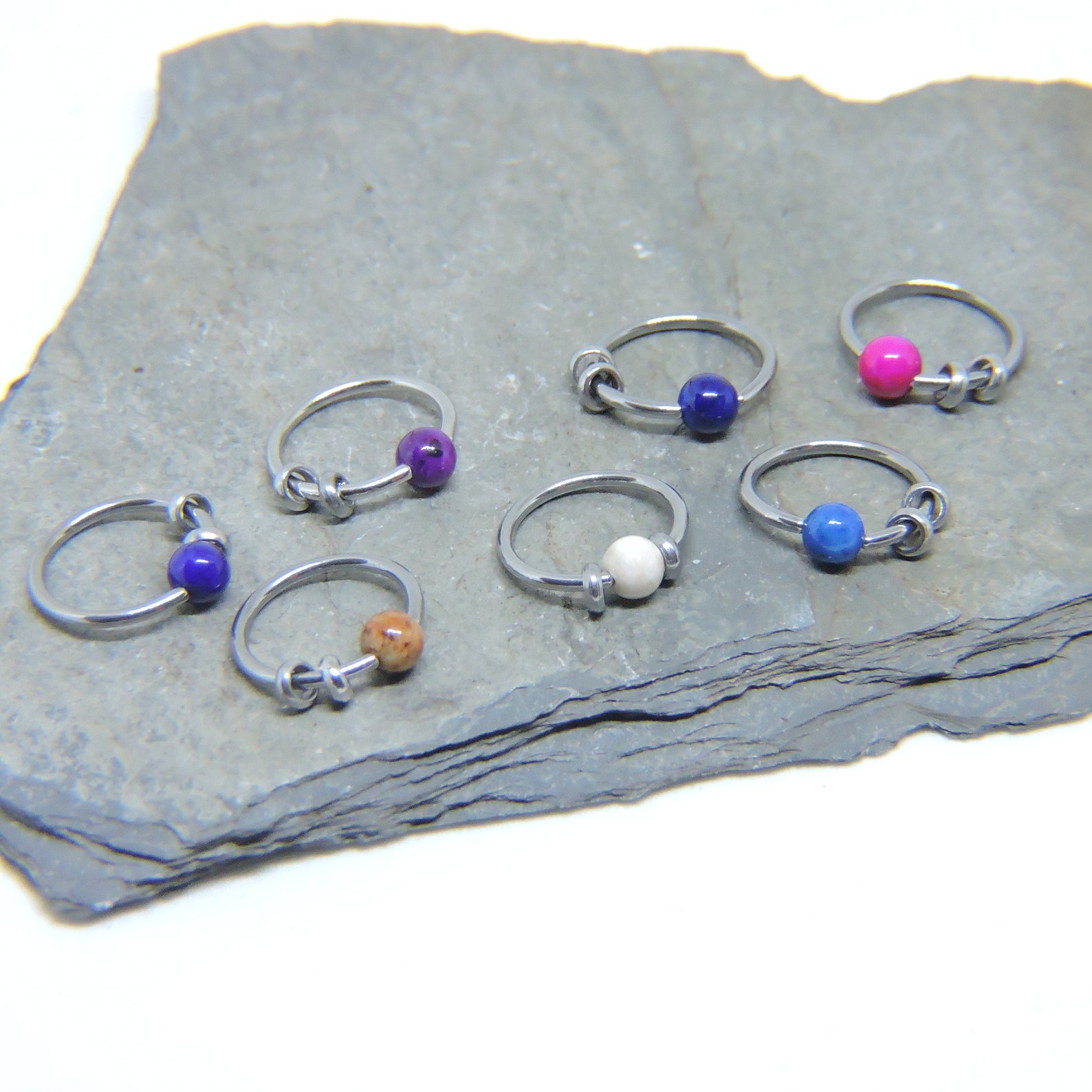 Captive Bead Ring 18G or 16G Choose Diameter 1 or SET of Etsy