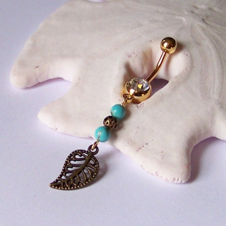 Gold Belly Button Ring Belly Button Jewelry Brass Fancy Etsy UK