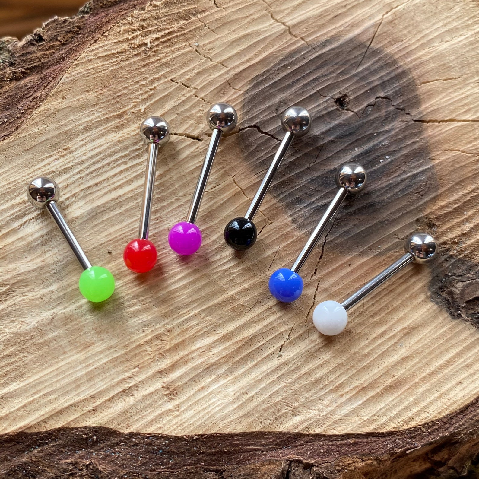 Acrylic Tongue Piercing Barbell 14G 12G 10G 8G anillo de Etsy