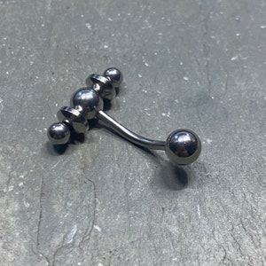 100% Surgical Vertical Hood Christina Nefertiti Piercing T Bar 14G 12G 10g 8G Straight or Curve VCH Prince Albert PA Slave Hood Jewelry