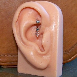 Cartilage Ring Rook Snug Tragus Helix Piercing - Cartilage Piercing - Swarovski Birthstone Crystal - 16G 1/4" 5/16" 3/8" 7/16" 1/2"
