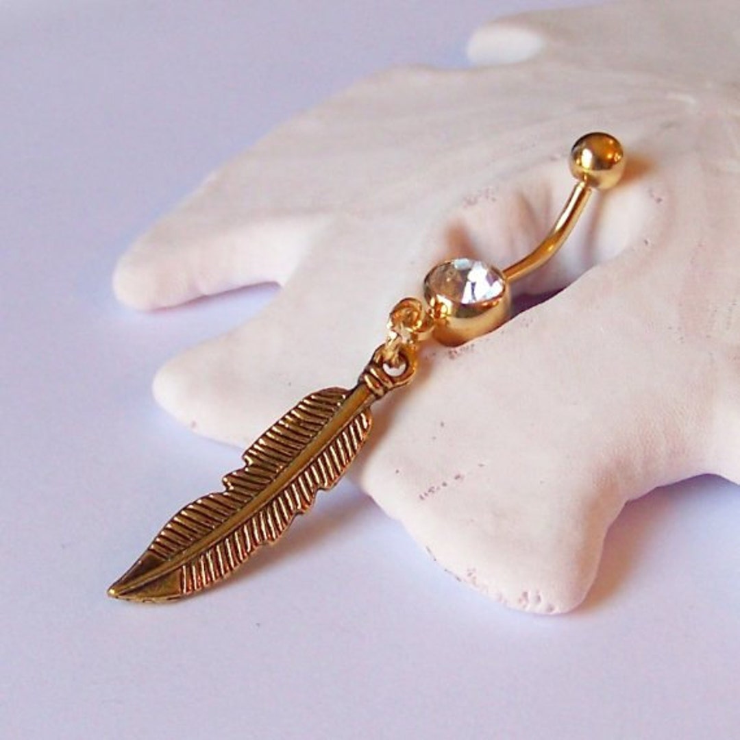 Gold Belly Button Ring Gold Belly Button Jewelry Gold Etsy
