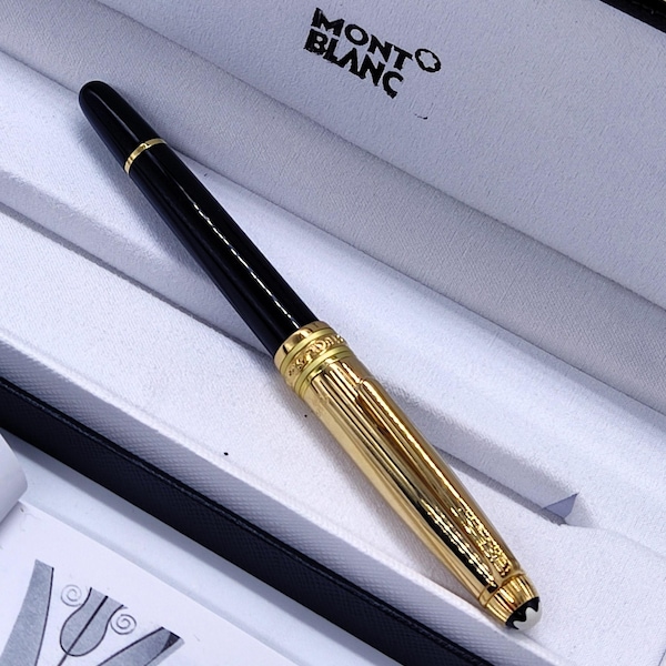 Vintage Montblanc Solitaire Fountain Pen with Box – Pre-Owned Luxury Writing Instrument
