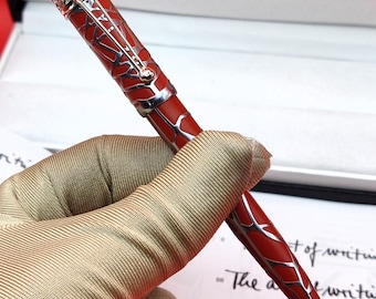 Długopis Montblanc Heritage Spider Edition – luksusowy, używany przyrząd do pisania z pudełkiem