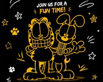 Cartoon Birthday Invitation Template | Editable Canva Party Invite | Printable Kids Celebration Download
