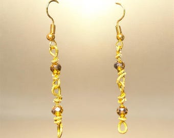 brincos de gota de topázio