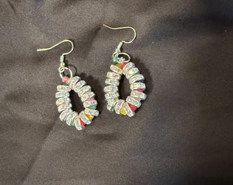 Brincos de argola com ágata e zircônia cúbica