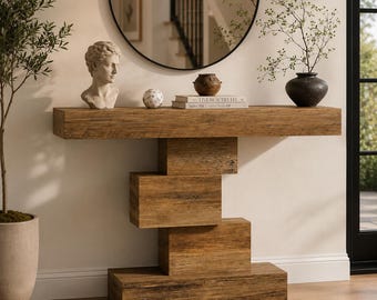 Modern Console Table, Entryway Table, Industrial Sofa Table, Narrow Hallway Table, Rustic Wood Console, Entry Furniture