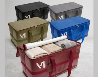 Heavy Duty Moving Bags Set of 5, Extra Large 24-Gallon Waterproof Storage Totes, Packing Supplies for College Dorm & Closet Organization