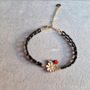 Bracelet en perles, soleil, cœur