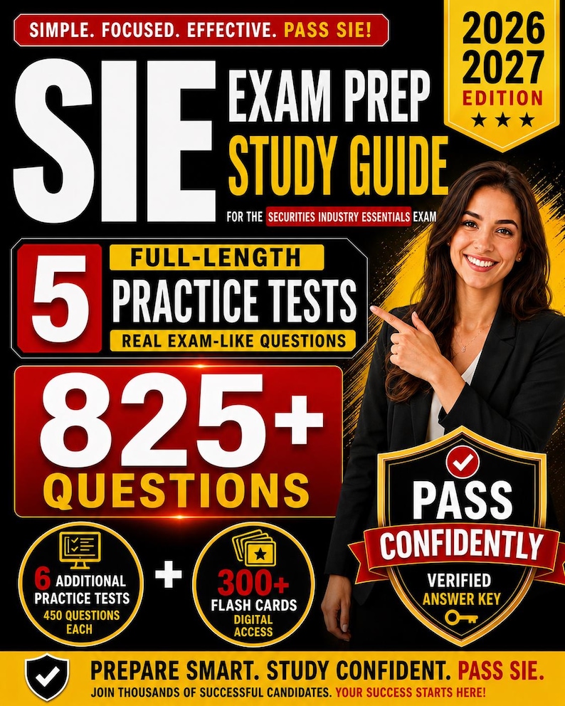 SIE Exam Prep Study Guide 2026-2027 – 5 Practice Tests, Finance ...