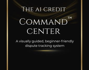 Credit Dispute Tracker Template | Dispute Command Center | FCRA Dispute Log | Credit Repair Organizer | Gamma Template Digital Download