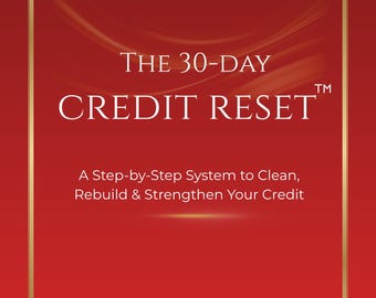 30-Day Credit Repair Action Plan | DIY Credit Dispute Guide | Printable PDF & Notion Tracker | Digital Download