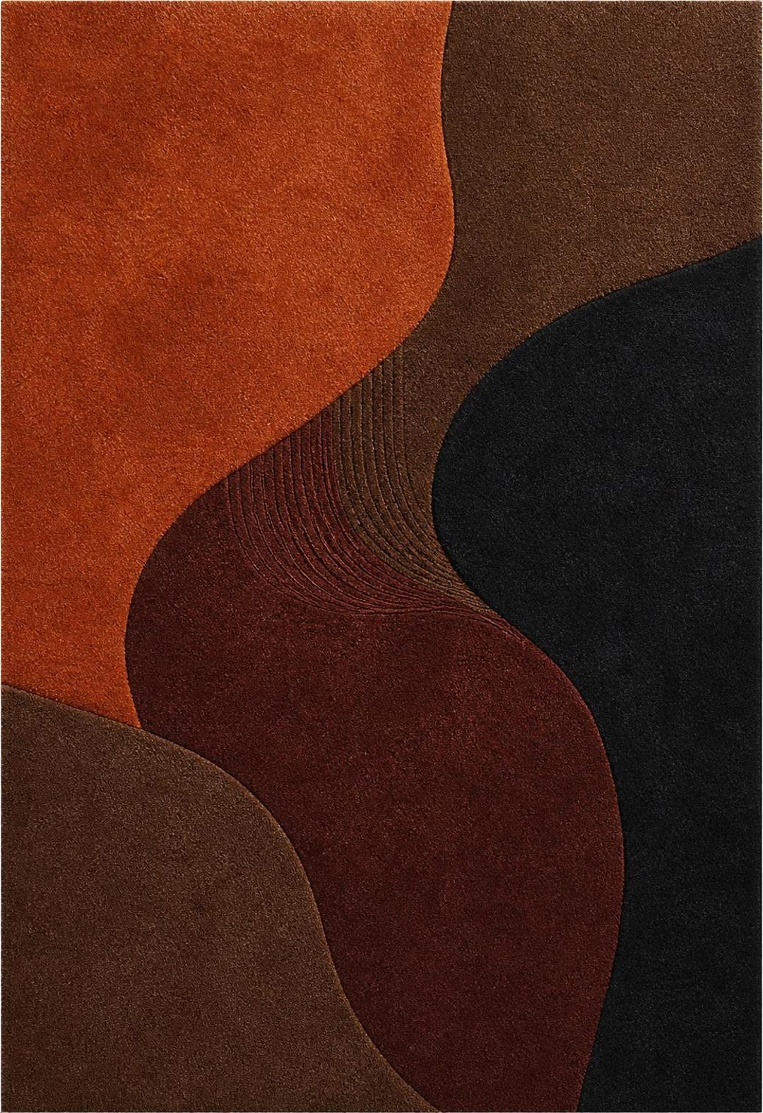 Overlap Blocks Wool Rug Hand-tufted Rug ,
