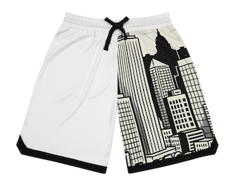 City Skyline basketshorts | Atletiska ribbade shorts