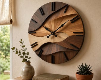 Knight & Gibbins　ナイトギビンズ　壁掛け時計　英国製　訳あり Restored Knight & Gibbins Pine Wall Clock: New Quartz Movement
