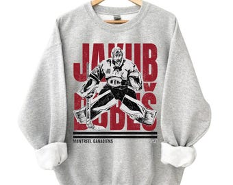 Vintage Jakub Dobes Montreal Hockey Sweatshirt, Hockey Goalie Graphic Crewneck, Hockey Fan Gifts