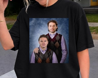 Kirill Kaprizov Quinn Hughes Hockey Vintage Shirt, Minnesota Brother Ice Hockey Tee, Minnesota Hockey Merch, Funny 90s Hockey Fan Gifts