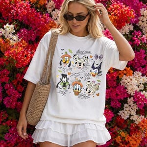 Mickey Mouse Halloween Shirt, Disney Characters Spooky Season Graphic Tee, Matching Family Halloween Costume Gift for Disney Trip