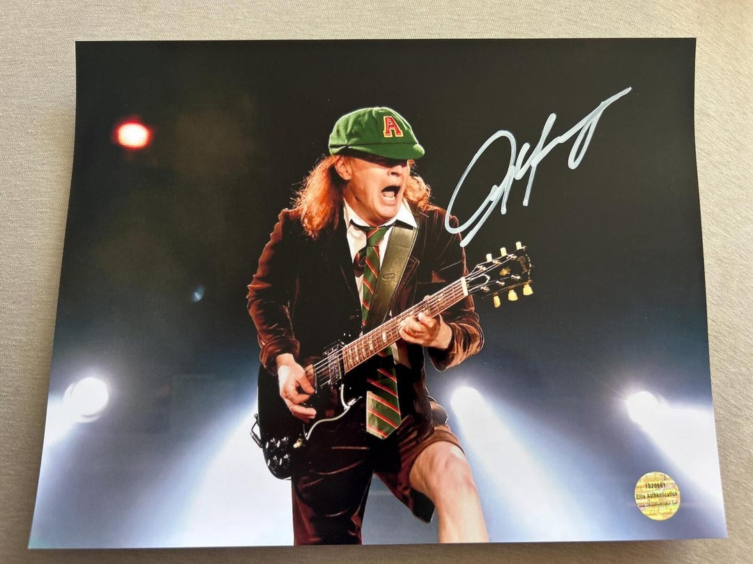 Angus Young Ac/dc Autographed Signed 8x10 Photo COA - Etsy