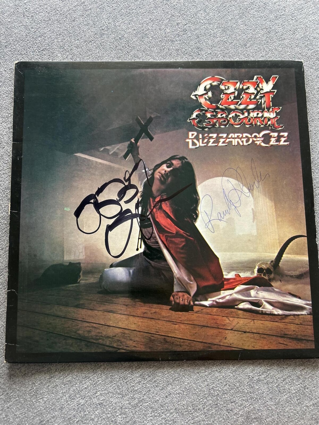 Randy Rhodes & Ozzy Osbourne Signed Autographed Blizzard of Ozz Vinyl ...