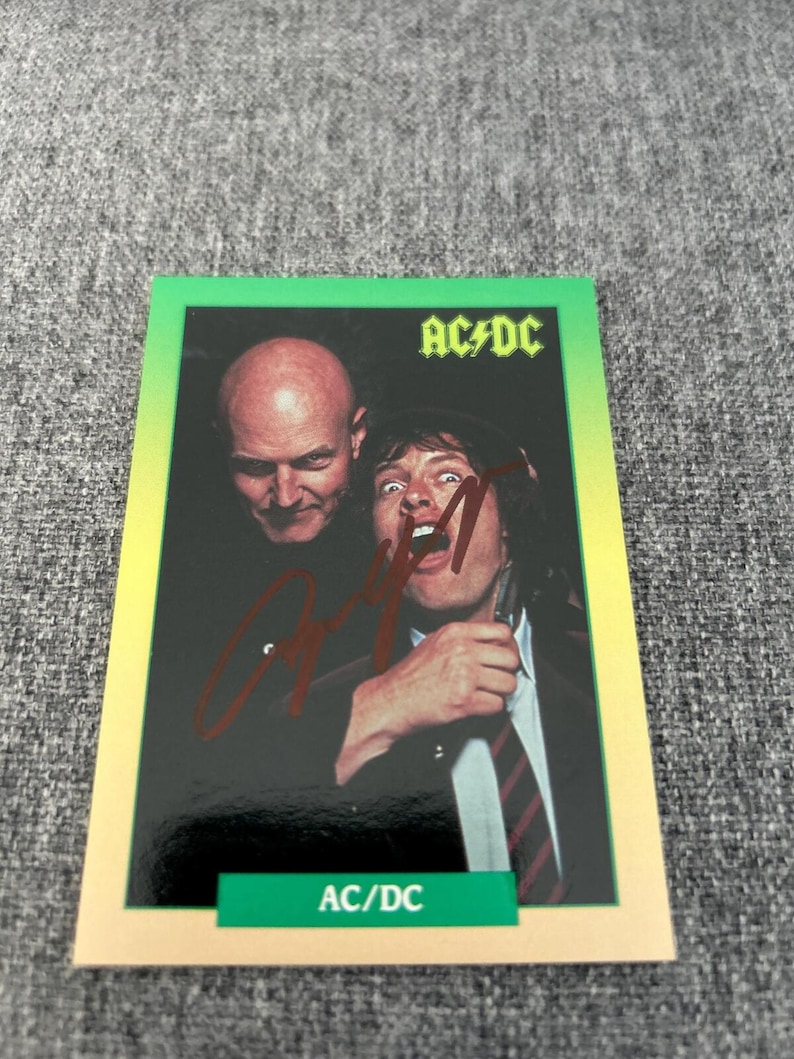 AC/DC Angus Young Signed Autographed Music Trading Card COA - Etsy