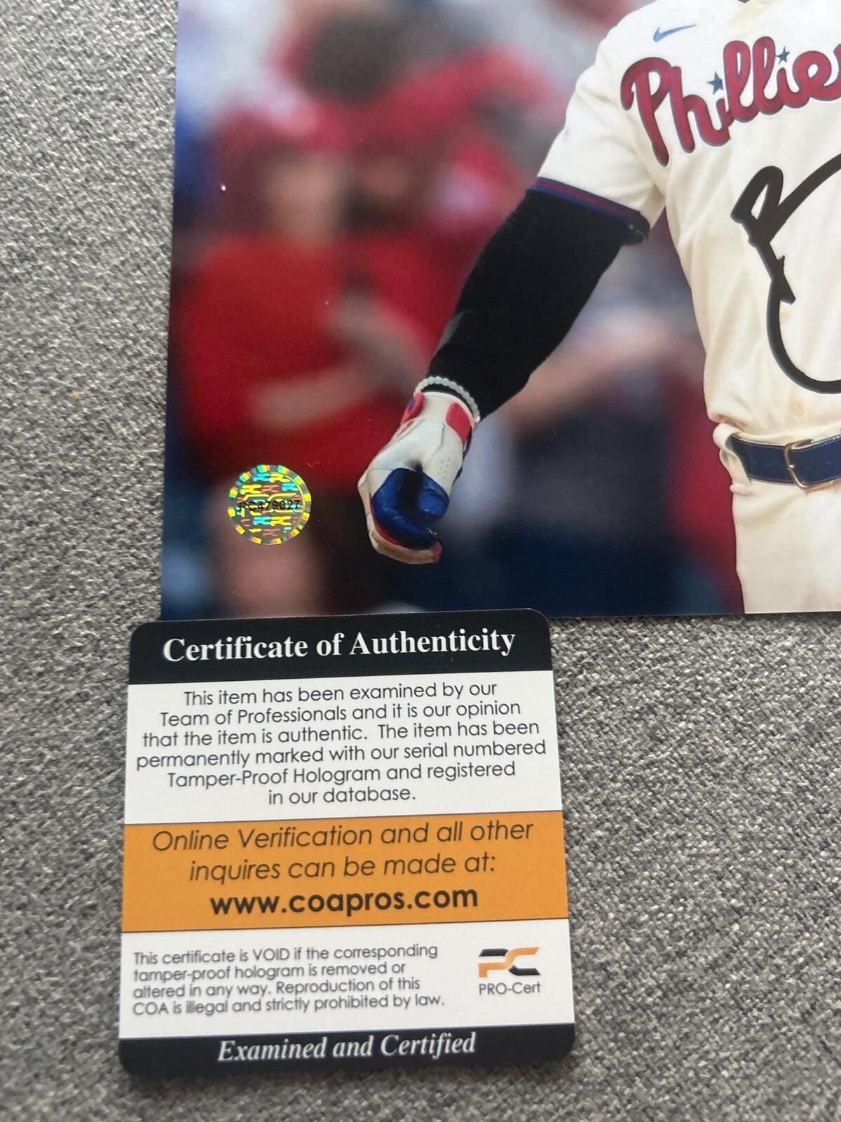 Bryce Harper Signed Autographed 8x10 Philadelphia Phillies Photo W/coa ...