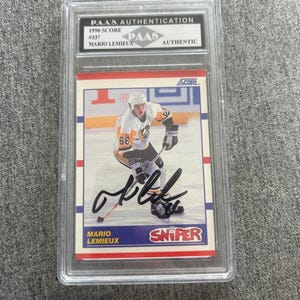 Mario Lemieux Autograph Card - Etsy Canada
