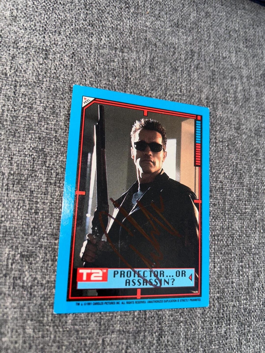 Arnold Schwarzenegger Signed Autographed Terminator Trading Card