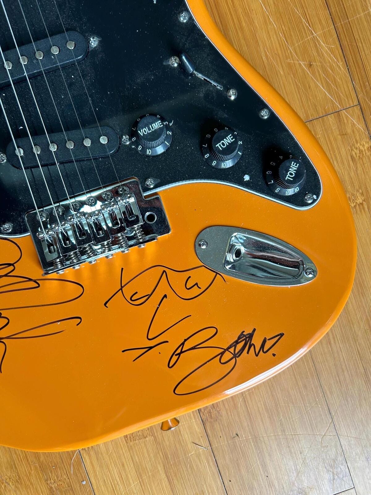 Buy U2 Signed Autographed Electric Guitar by All (4) Bono, the