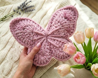 Crochet Schmetterling Kissen Muster, Plüsch Samt Amigurumi Anleitung (PDF Download)