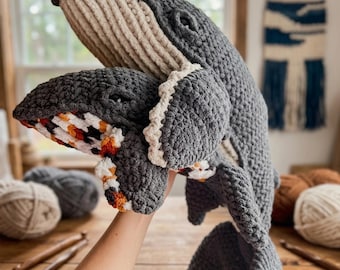 Wal Häkelanleitung PDF, Amigurumi Plüschtier, Ozeantier, anfängerfreundliches DIY