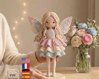 Puppen-Häkelanleitung, Amigurumi Fairy Girl Spielzeug, anfängerfreundlich, PDF Nur