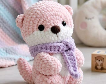 Low Sew Crochet Otter Pattern: Snuggle Otty Amigurumi Plüschtier (PDF-Anleitung)