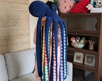 Oktopus Häkelanleitung, Amigurumi Plüschtier Anleitung (PDF-Download).