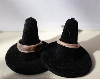 Matching Reindeer Antler Rings “Twin Tine”, Handcrafted Significant other, Partner Set, Ethically Sourced, One of a Kind Pair