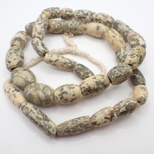30&quot; strand MALI GRANITE STONE African Dogon trade beads ancient old antique