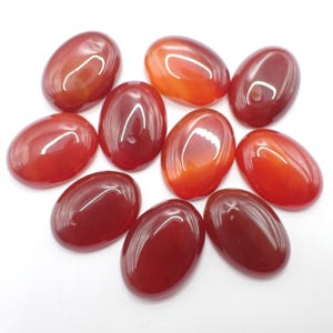 10 pcs agate carnelian stone CABOCHONS 18 x 25 mm gem gemstones jewelry estate