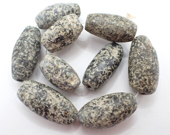 9 Stück MALI GRANIT STEIN Afrika Dogon Handel Perlen antike alte antike Sammlung