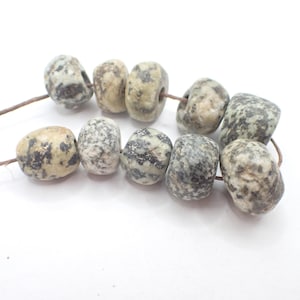10 pcs MALI GRANITE STONE African Dogon trade beads ancient old antique estate